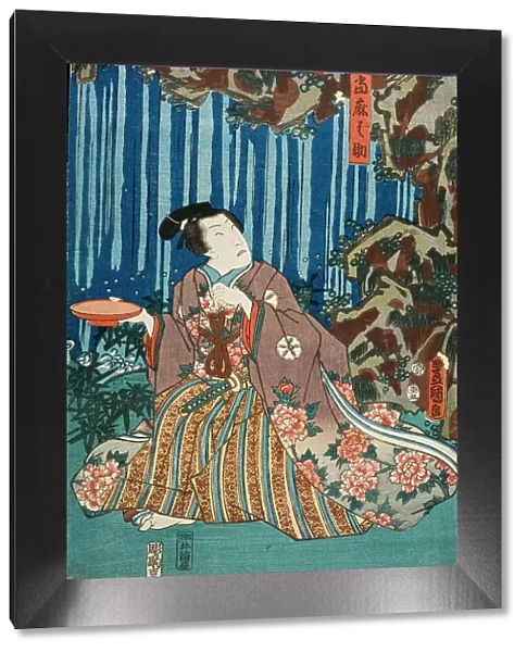 Actors Reversing Gender Roles in the Story of Narukami (image 1 of 3), 1854. Creator: Utagawa Kunisada