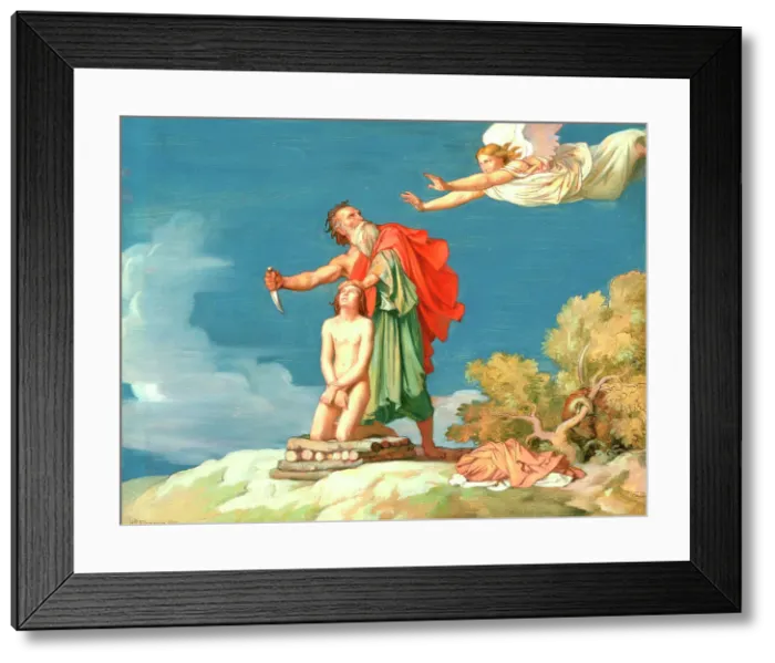 Framed Print : The Sacrifice of Isaac, 1860. Creator: Hippolyte-Jean Flandrin Framed Print : The Sacrifice of Isaac, 1860. Creator: Hippolyte-Jean Flandrin