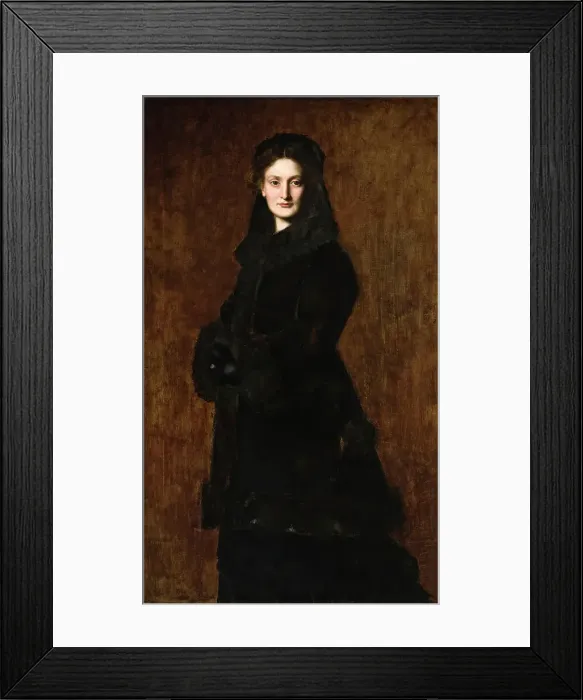 Framed Print : Portrait of Madame Paul Duchesne-Fournet (image 2 of 5), 1879. Creator: Jean Jacques Henner Framed Print : Portrait of Madame Paul Duchesne-Fournet (image 2 of 5), 1879. Creator: Jean Jacques Henner