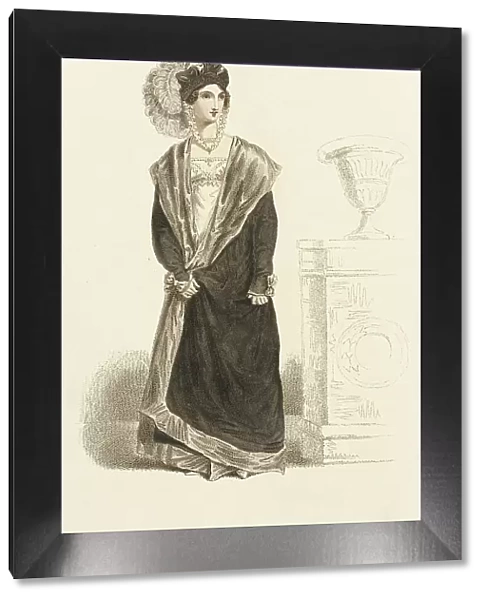 Fashion Plate (Mrs. Bell's Mantelet à la Capucine), 02-01-1820. Creator: John Bell