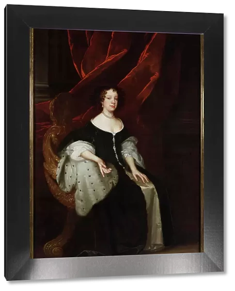 Portrait of Catherine of Braganza (1638-1705), Queen consort of England, 1670. Creator: Lely, Sir Peter (1618-1680)