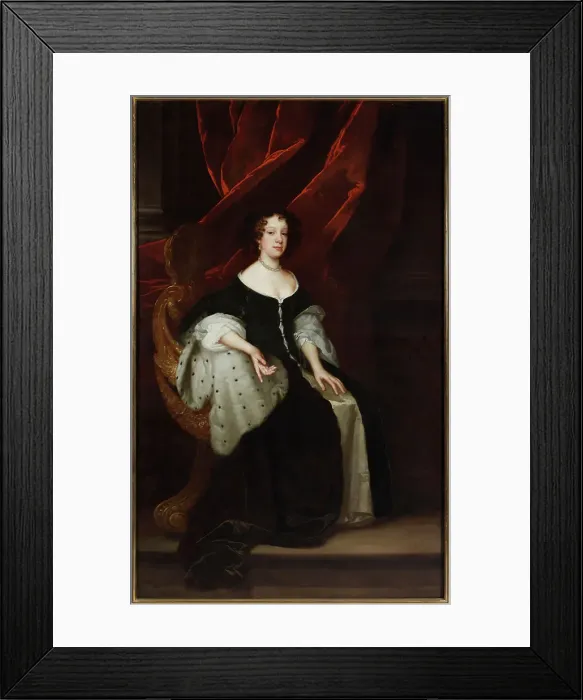 Framed Print : Portrait of Catherine of Braganza (1638-1705), Queen consort of England, 1670. Creator: Lely, Sir Peter (1618-1680) Framed Print : Portrait of Catherine of Braganza (1638-1705), Queen consort of England, 1670. Creator: Lely, Sir Peter (1618-1680)