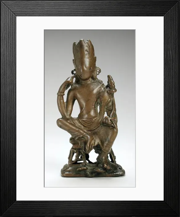 Framed Print : Pensive Bodhisattva, 5th century. Creator: Unknown Framed Print : Pensive Bodhisattva, 5th century. Creator: Unknown