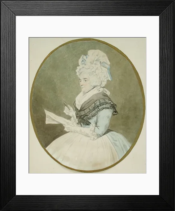 Framed Print : Old Lady with Magnifying Glass, between 1750 and 1824. Creator: John Downman Framed Print : Old Lady with Magnifying Glass, between 1750 and 1824. Creator: John Downman