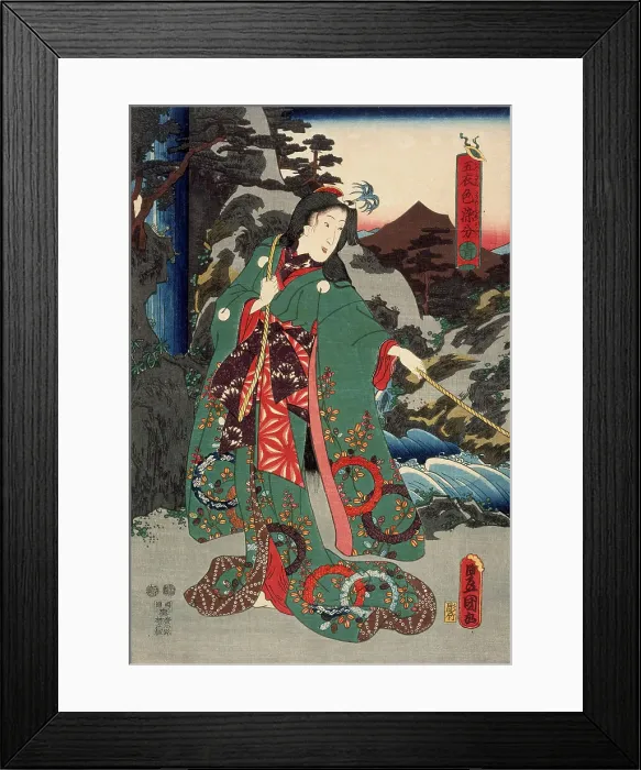 Framed Print : Green, between circa 1847 and circa 1852. Creator: Utagawa Kunisada Framed Print : Green, between circa 1847 and circa 1852. Creator: Utagawa Kunisada