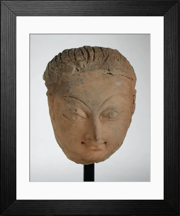 Framed Print : Male Head, 6th-7th century. Creator: Unknown Framed Print : Male Head, 6th-7th century. Creator: Unknown