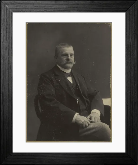 Framed Print : Portrait of Detlev von Liliencron (1844-1909), 1904. Creator: Photo studio Th. Creutz, Hamburg Framed Print : Portrait of Detlev von Liliencron (1844-1909), 1904. Creator: Photo studio Th. Creutz, Hamburg