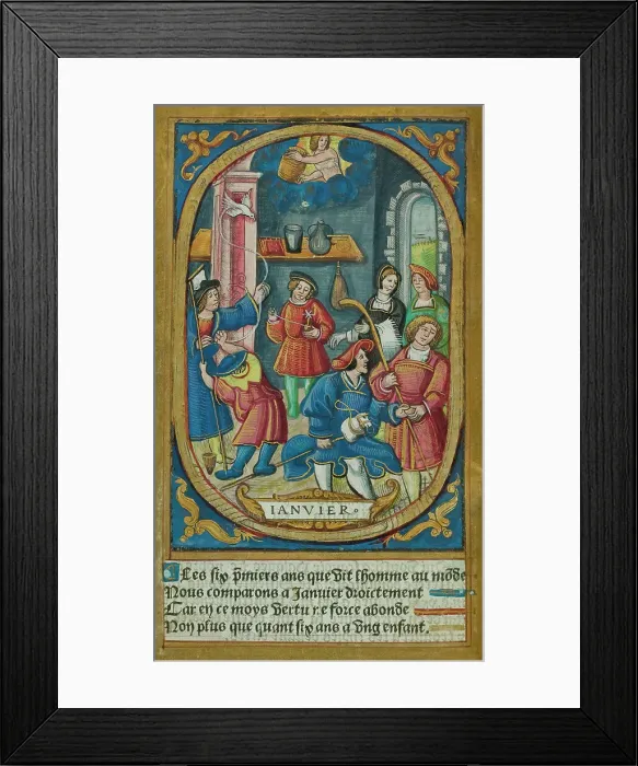 Framed Print : Book of Hours, 1530. Creator: Unknown Framed Print : Book of Hours, 1530. Creator: Unknown