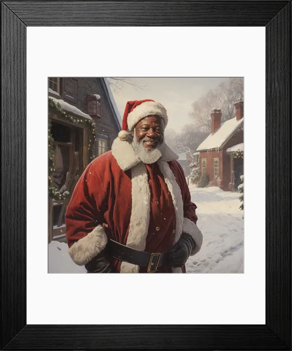 Framed Print : AI Image - Illustration of a Black Father Christmas, 2023. Creator: Heritage Images Framed Print : AI Image - Illustration of a Black Father Christmas, 2023. Creator: Heritage Images