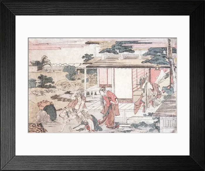 Framed Print : Scene from Chushingura, Act 7, 1806. Creator: Hokusai Framed Print : Scene from Chushingura, Act 7, 1806. Creator: Hokusai