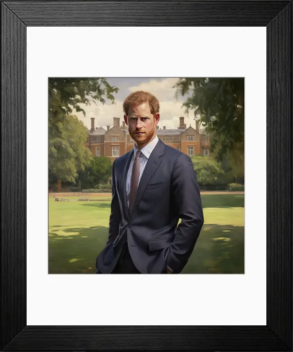 Framed Print : AI Image - Portrait of Prince Harry, Duke of Sussex, 2023. Creator: Heritage Images Framed Print : AI Image - Portrait of Prince Harry, Duke of Sussex, 2023. Creator: Heritage Images