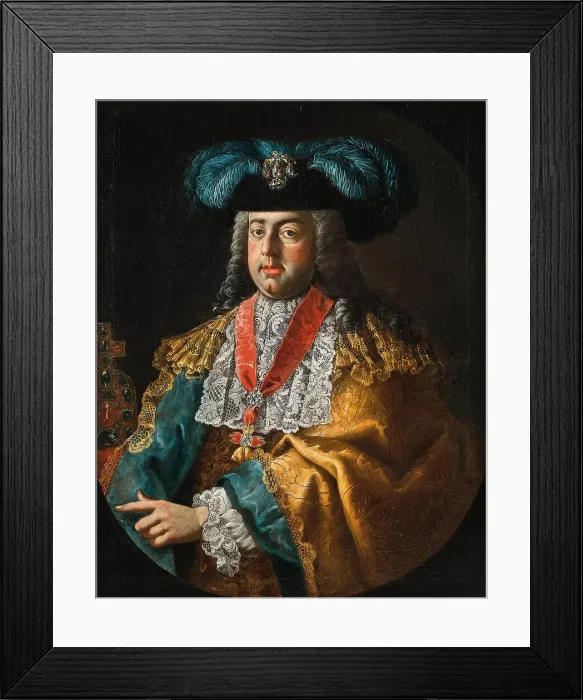 Framed Print : Portrait of Emperor Francis I of Austria (1708-1765) with the Order of the Golden Fleece... 1748. Creator: Millitz, Johann Michael (1725- 1779) Framed Print : Portrait of Emperor Francis I of Austria (1708-1765) with the Order of the Golden Fleece... 1748. Creator: Millitz, Johann Michael (1725- 1779)