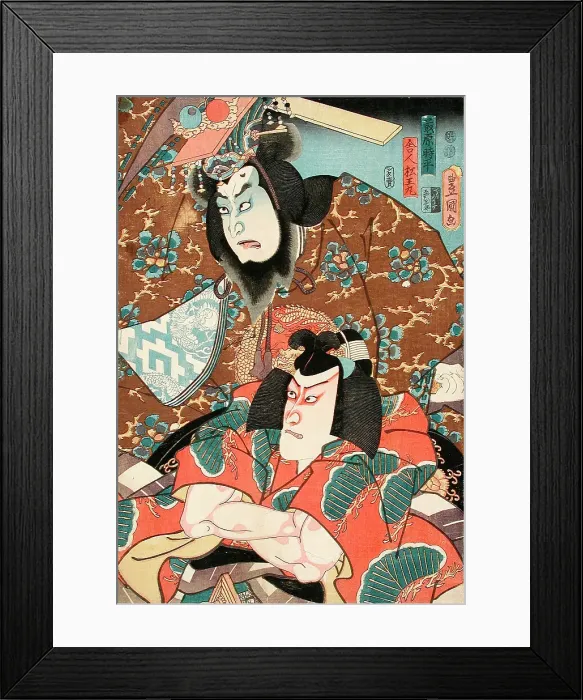Framed Print : Ariharano Tokihira and Matsuo Maru, 19th century. Creator: Utagawa Kunisada Framed Print : Ariharano Tokihira and Matsuo Maru, 19th century. Creator: Utagawa Kunisada