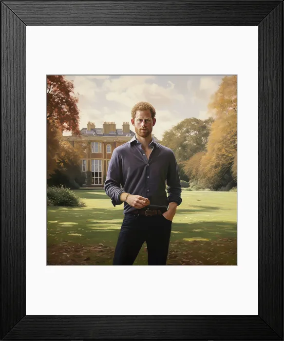 Framed Print : AI Image - Portrait of Prince Harry, Duke of Sussex, 2023. Creator: Heritage Images Framed Print : AI Image - Portrait of Prince Harry, Duke of Sussex, 2023. Creator: Heritage Images