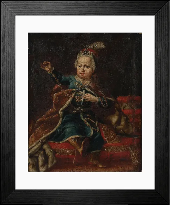 Framed Print : Portrait of Emperor Joseph II (1741-1790) as child, c.1745. Creator: Anonymous Framed Print : Portrait of Emperor Joseph II (1741-1790) as child, c.1745. Creator: Anonymous