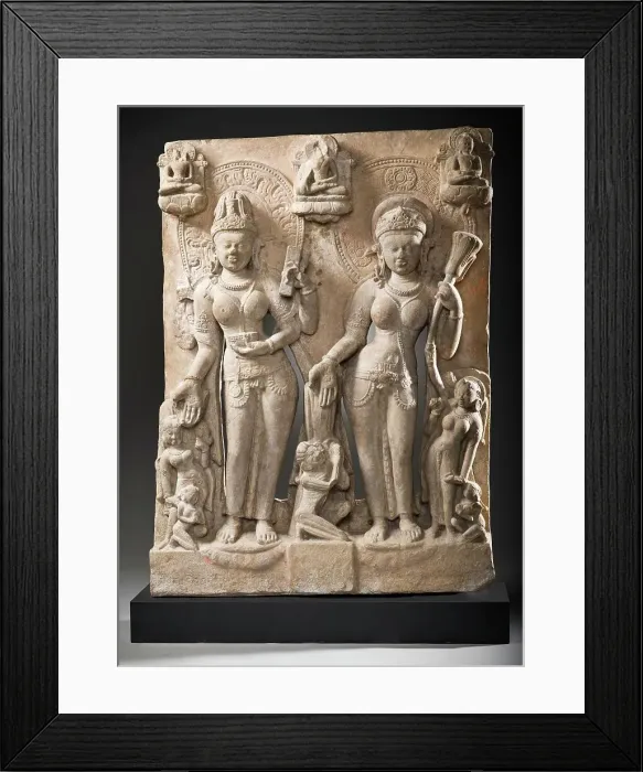 Framed Print : The Buddhist Goddesses Tara and Chunda, 9th century. Creator: Unknown Framed Print : The Buddhist Goddesses Tara and Chunda, 9th century. Creator: Unknown