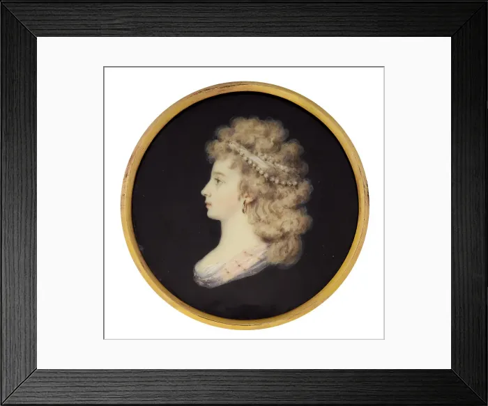 Framed Print : Portrait of Empress Elizabeth Alexeievna, Princess Louise of Baden (1779-1826), ca 1792. Creator: Ritt, Augustin Christian (1765-1799) Framed Print : Portrait of Empress Elizabeth Alexeievna, Princess Louise of Baden (1779-1826), ca 1792. Creator: Ritt, Augustin Christian (1765-1799)