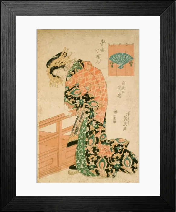 Framed Print : The Courtesan Hanaogi of the Ogiya House, c1830s. Creator: Ikeda Eisen Framed Print : The Courtesan Hanaogi of the Ogiya House, c1830s. Creator: Ikeda Eisen