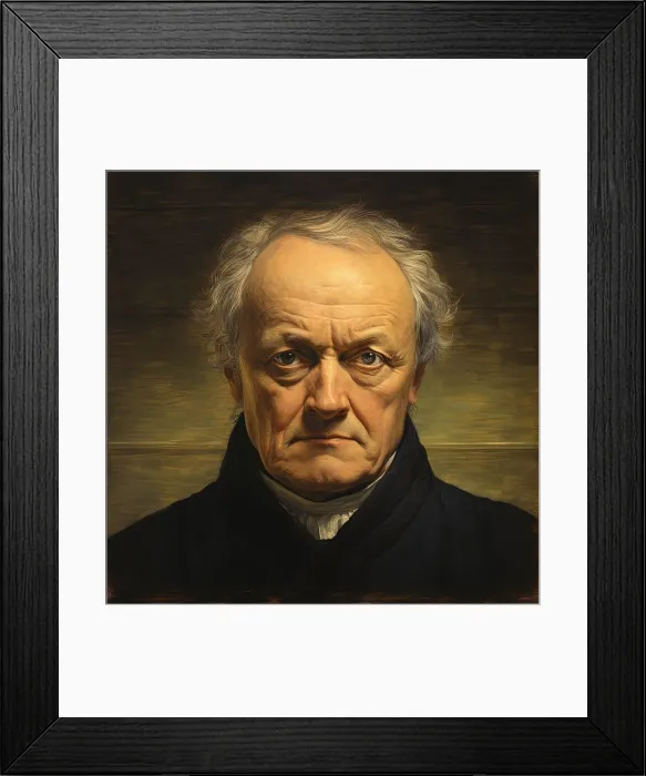 Framed Print : AI Image - Portrait of William Blake, 1800s, (2023). Creator: Heritage Images Framed Print : AI Image - Portrait of William Blake, 1800s, (2023). Creator: Heritage Images
