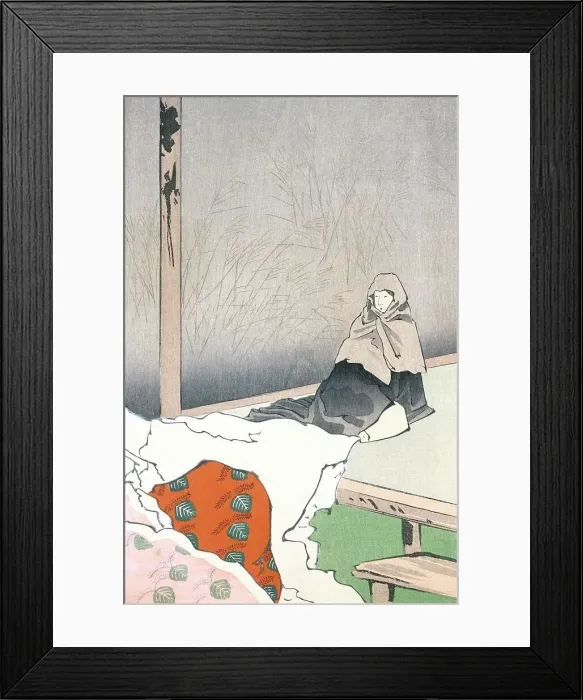 Framed Print : The Dancer Hotoke Gozen at Gioji (image 3 of 3), published in 1897. Creator: Kobayashi Kiyochika Framed Print : The Dancer Hotoke Gozen at Gioji (image 3 of 3), published in 1897. Creator: Kobayashi Kiyochika