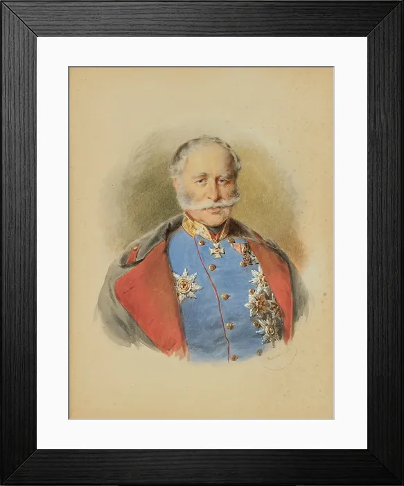 Framed Print : Portrait of Franz Graf von Wimpffen (1797-1870), 1870. Creator: Kriehuber, Josef (1800-1876) Framed Print : Portrait of Franz Graf von Wimpffen (1797-1870), 1870. Creator: Kriehuber, Josef (1800-1876)