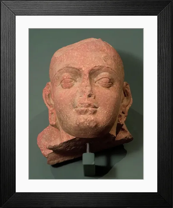 Framed Print : Head of Buddha Shakyamuni, between 150 and 200. Creator: Unknown Framed Print : Head of Buddha Shakyamuni, between 150 and 200. Creator: Unknown