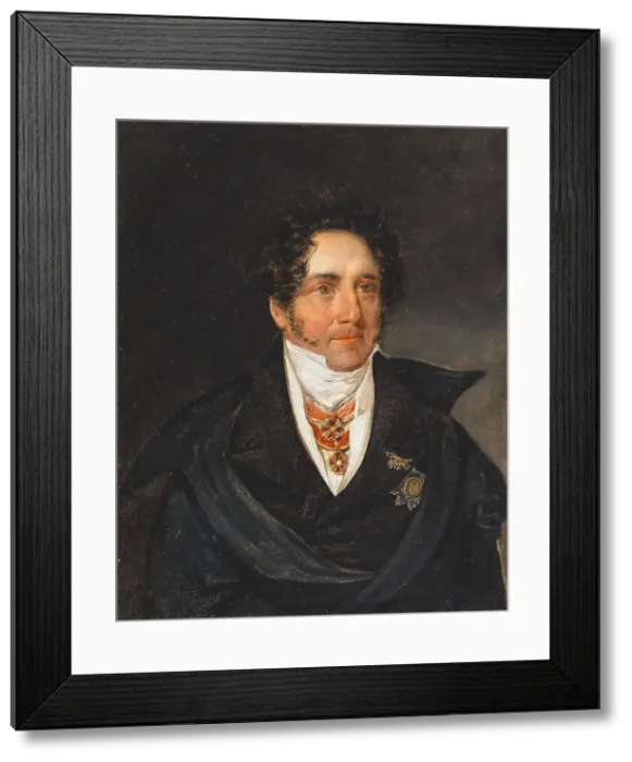 Framed Print : Portrait of General Bernhard Graf von Caboga-Cerva (1785-1855). Creator: Agricola, Karl Joseph Aloys (1779-1852) Framed Print : Portrait of General Bernhard Graf von Caboga-Cerva (1785-1855). Creator: Agricola, Karl Joseph Aloys (1779-1852)