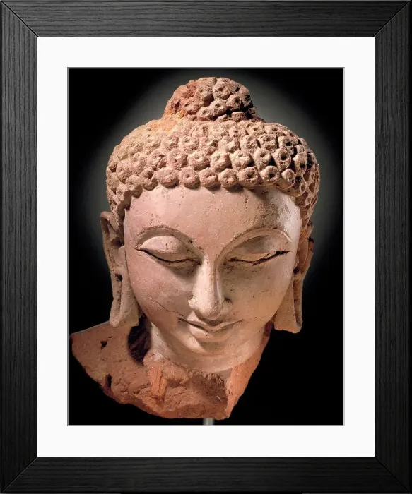 Framed Print : Head of Buddha Shakyamuni, between 375 and 400. Creator: Unknown Framed Print : Head of Buddha Shakyamuni, between 375 and 400. Creator: Unknown