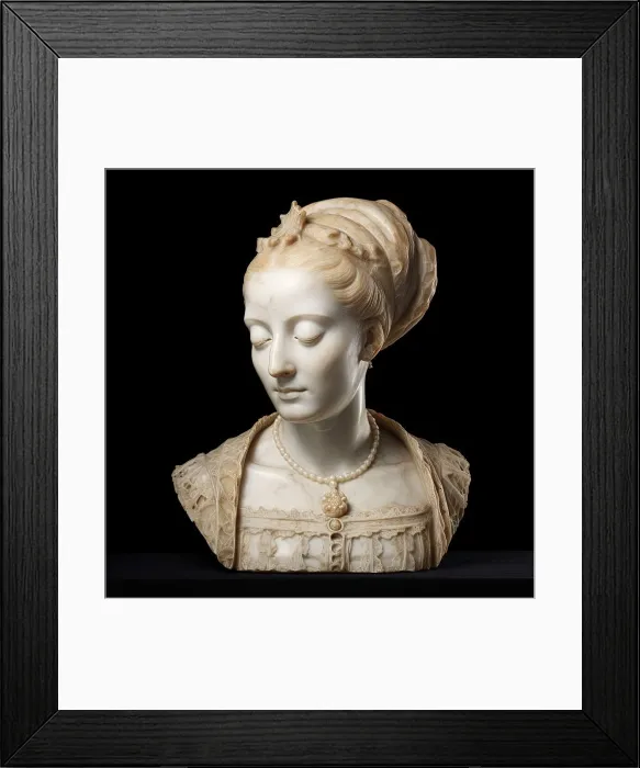 Framed Print : AI Image - Bust of Mary, Queen of Scots, 2023. Creator: Heritage Images Framed Print : AI Image - Bust of Mary, Queen of Scots, 2023. Creator: Heritage Images