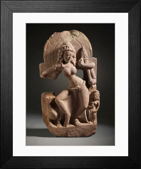 Framed Print : The Hindu Goddess Kaumari, between 800 and 850. Creator: Unknown Framed Print : The Hindu Goddess Kaumari, between 800 and 850. Creator: Unknown