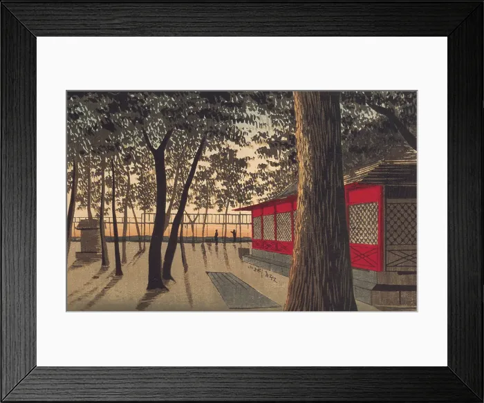Framed Print : Kanda Shrine at Dawn, 1880. Creator: Kobayashi Kiyochika Framed Print : Kanda Shrine at Dawn, 1880. Creator: Kobayashi Kiyochika