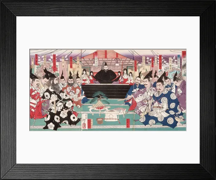 Framed Print : The Great Conference on the Conquest of Korea, 19th century. Creator: Tsukioka Yoshitoshi Framed Print : The Great Conference on the Conquest of Korea, 19th century. Creator: Tsukioka Yoshitoshi