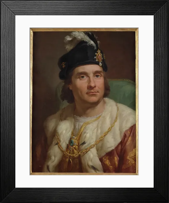 Framed Print : Portrait of John I Albert (1459-1501), King of Poland, 1768-1771. Creator: Bacciarelli, Marcello (1731-1818) Framed Print : Portrait of John I Albert (1459-1501), King of Poland, 1768-1771. Creator: Bacciarelli, Marcello (1731-1818)