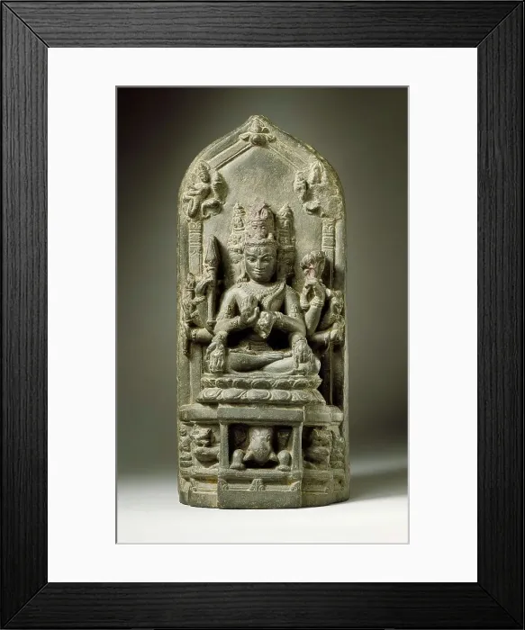 Framed Print : Cosmic Form of the Hindu God Shiva (Sadashiva), between c.1050 and c.1150. Creator: Unknown Framed Print : Cosmic Form of the Hindu God Shiva (Sadashiva), between c.1050 and c.1150. Creator: Unknown