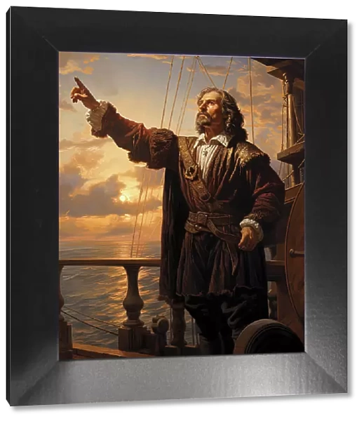 AI IMAGE - Portrait of Christopher Columbus, 1490s, (2023). Creator: Heritage Images