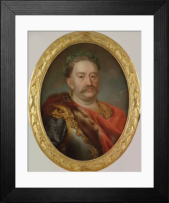 Framed Print : Portrait of John III Sobieski (1629-1696), King of Poland and Grand Duke of Lithuania, 1768-1771. Creator: Bacciarelli, Marcello (1731-1818) Framed Print : Portrait of John III Sobieski (1629-1696), King of Poland and Grand Duke of Lithuania, 1768-1771. Creator: Bacciarelli, Marcello (1731-1818)