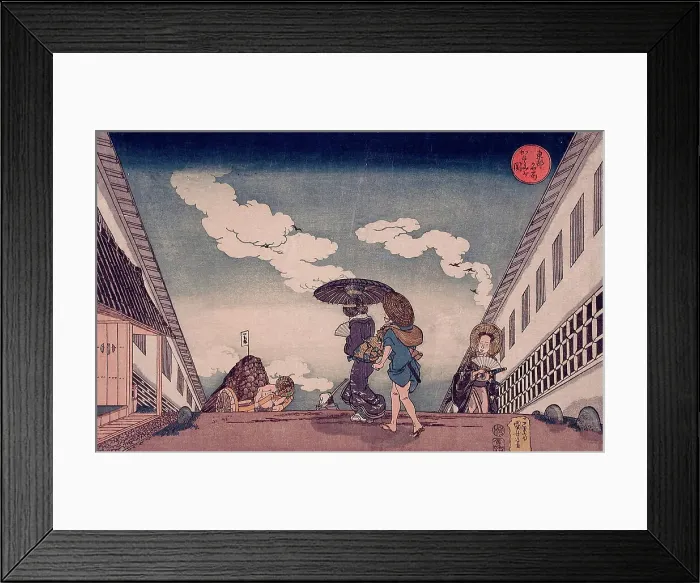 Framed Print : Kasumigaseki, published 1834. Creator: Utagawa Kuniyoshi Framed Print : Kasumigaseki, published 1834. Creator: Utagawa Kuniyoshi