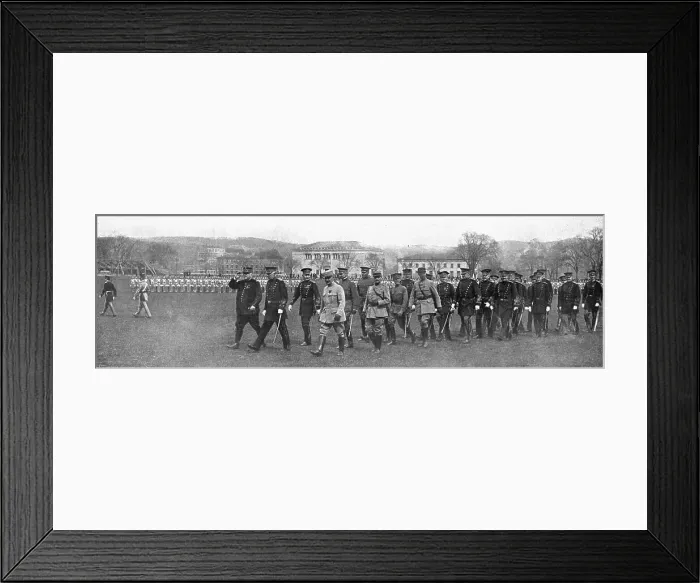 Framed Print : Joffre a West-Point, le des Etats-Unis; Le marechal, accompagné par... 1917. Creator: Unknown. Joffre a West-Point, le des Etats-Unis; Le marechal, accompagné par... 1917. Creator: Unknown Framed Print : Joffre a West-Point, le des Etats-Unis; Le marechal, accompagné par... 1917. Creator: Unknown. Joffre a West-Point, le des Etats-Unis; Le marechal, accompagné par... 1917. Creator: Unknown