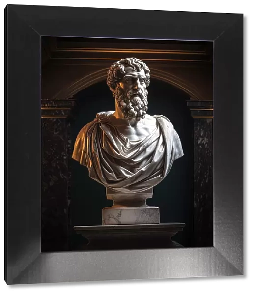 AI Image - Bust of Plato, 2023. Creator: Heritage Images