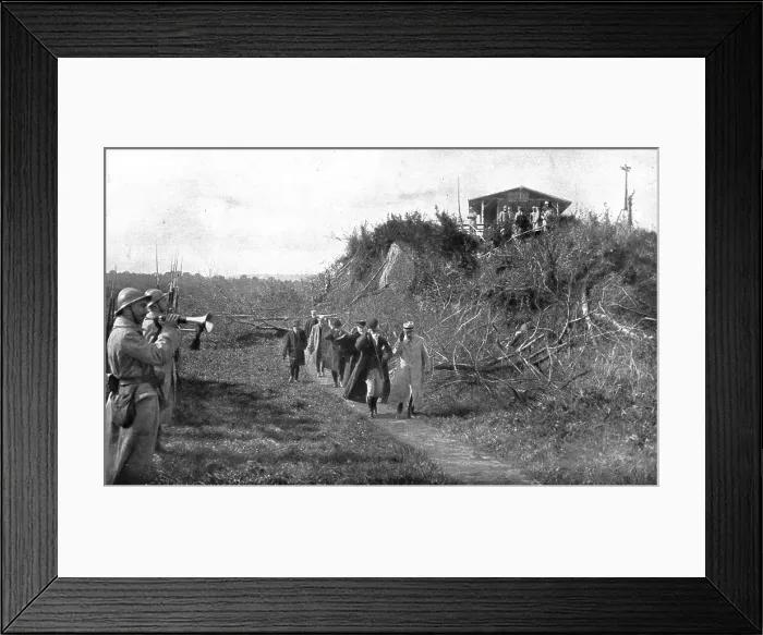 Framed Print : President of the Portuguese Republic on the front; Traveling through liberated region... 1917. Creator: Unknown Framed Print : President of the Portuguese Republic on the front; Traveling through liberated region... 1917. Creator: Unknown