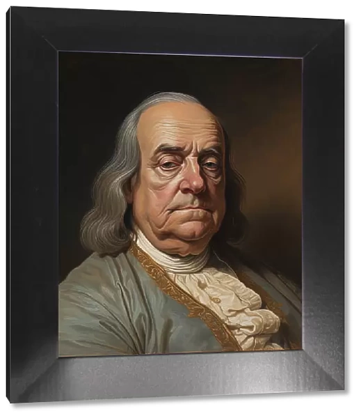 AI Image - Portrait of Benjamin Franklin, 1770s, (2023). Creator: Heritage Images