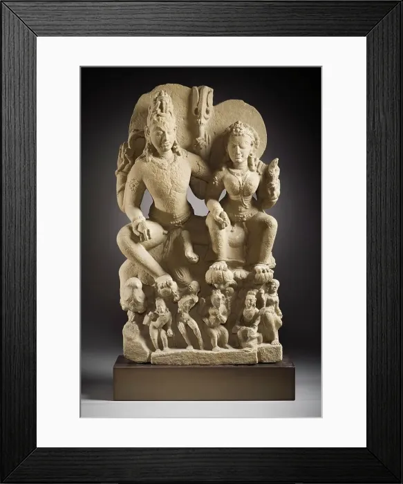 Framed Print : Umapati (Shiva, the Primeval Father God, and Uma, the Great Mother Goddess), between c.750 and c.800 Creator: Unknown Framed Print : Umapati (Shiva, the Primeval Father God, and Uma, the Great Mother Goddess), between c.750 and c.800 Creator: Unknown