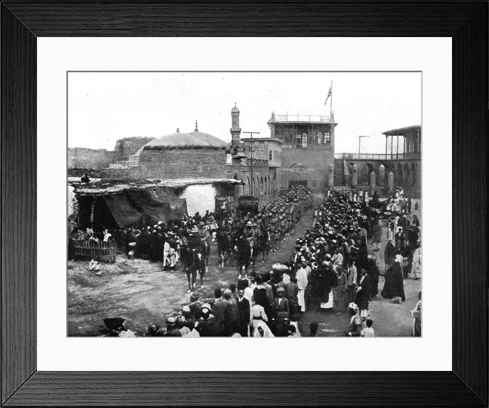 Framed Print : Distant Fronts, In Mesopotamia; Arrival of General Maude's British Troops... 1917. Creator: Unknown Framed Print : Distant Fronts, In Mesopotamia; Arrival of General Maude's British Troops... 1917. Creator: Unknown