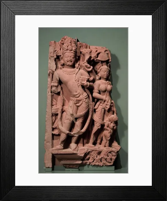 Framed Print : A Shaiva Guardian Figure from a River Goddess Relief, between c.850 and c.900. Creator: Unknown Framed Print : A Shaiva Guardian Figure from a River Goddess Relief, between c.850 and c.900. Creator: Unknown