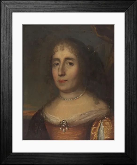 Framed Print : Portrait of Madeleine de Scudéry (1607-1701), 17th century. Creator: Anonymous Framed Print : Portrait of Madeleine de Scudéry (1607-1701), 17th century. Creator: Anonymous