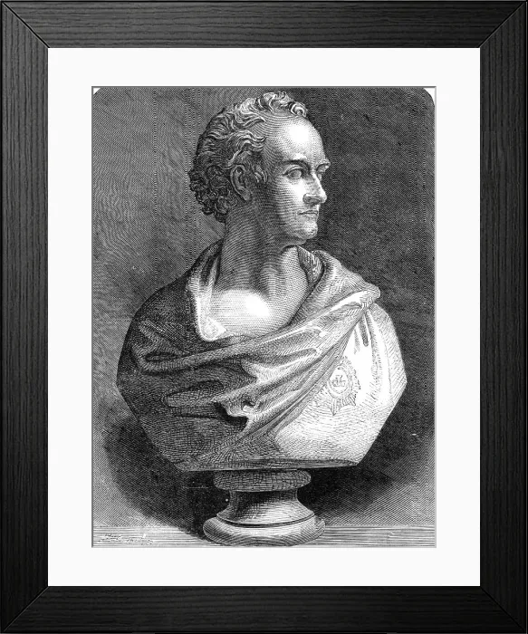 Framed Print : Bust of the late Viscount Hardinge, by J. H. Foley, in the Royal Academy Exhibition, 1860. Creator: Unknown Framed Print : Bust of the late Viscount Hardinge, by J. H. Foley, in the Royal Academy Exhibition, 1860. Creator: Unknown