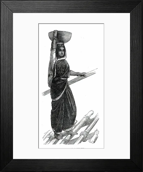 Framed Print : Costumes of Western India, woman of the Carnatic, 1876. Creator: Unknown Framed Print : Costumes of Western India, woman of the Carnatic, 1876. Creator: Unknown
