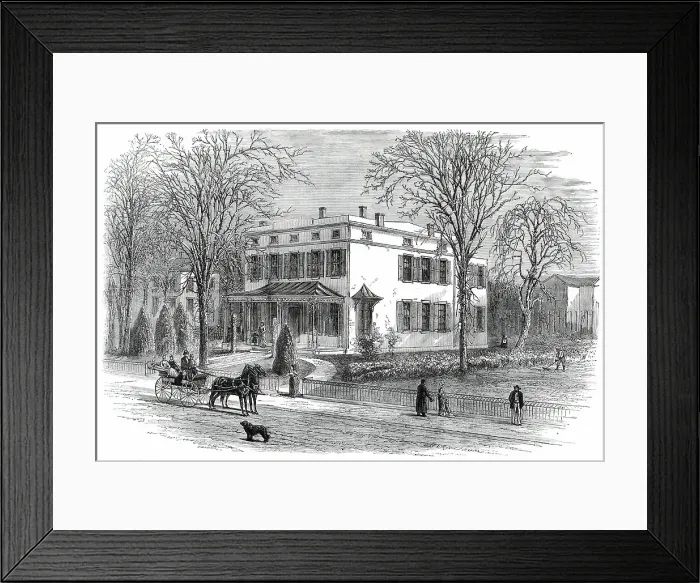 Framed Print : The American Centennial Exhibition...Residence of the Officers of the British Commission...1876. Creator: Bernstrom Framed Print : The American Centennial Exhibition...Residence of the Officers of the British Commission...1876. Creator: Bernstrom