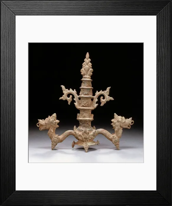 Framed Print : Finial with Serpents, c.14th century. Creator: Unknown Framed Print : Finial with Serpents, c.14th century. Creator: Unknown