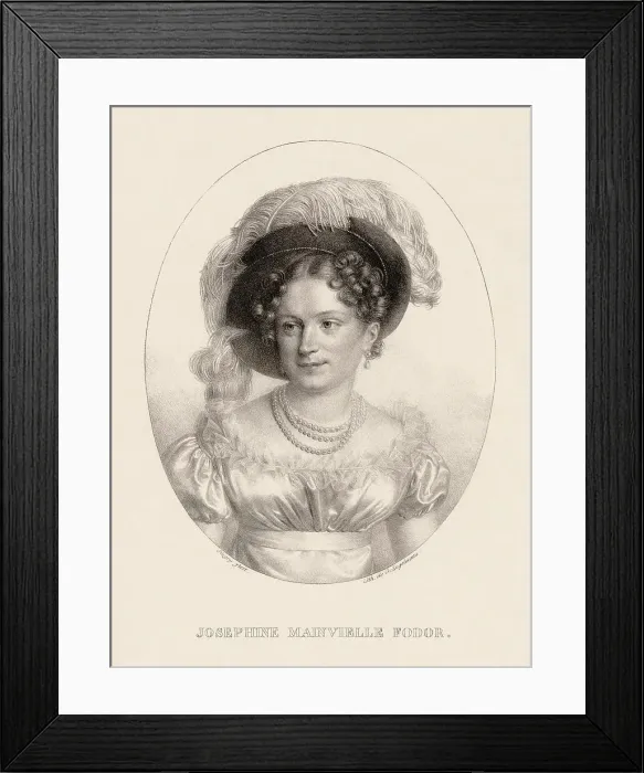 Framed Print : Portrait of opera singer Joséphine Fodor (1789 / 93-1870), 1815. Creator: Singry, Jean-Baptiste (1782-1824) Framed Print : Portrait of opera singer Joséphine Fodor (1789 / 93-1870), 1815. Creator: Singry, Jean-Baptiste (1782-1824)